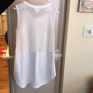 White tank dress with sheer back